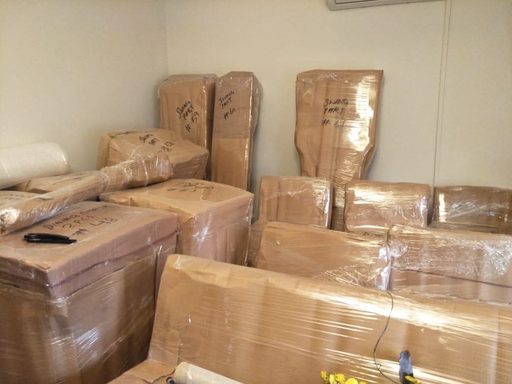 Professional furniture packing and wrapping by Captain Safe team